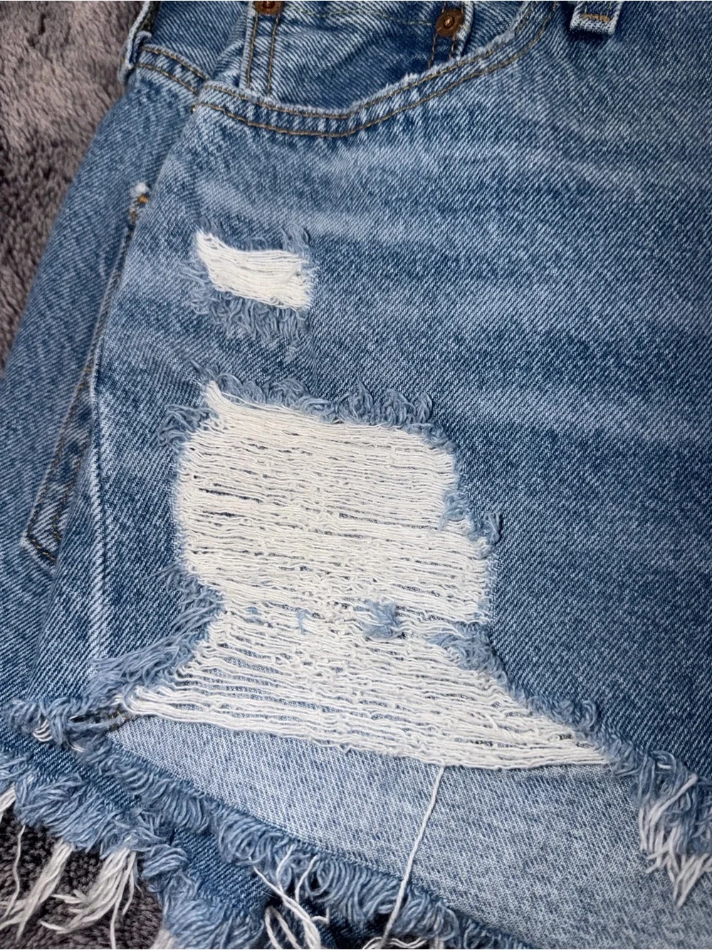 Levi’s 501 Distressed Denim Cutoff Shorts